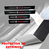 Protector Estribos Puertas En Fibra Carbón Carro Suzuki