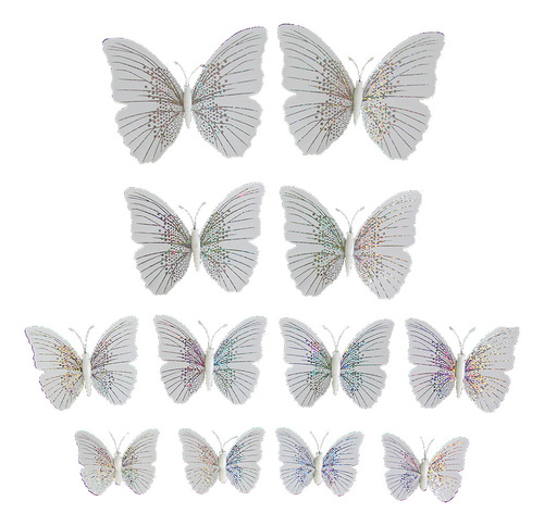 Adhesivos Magnéticos Para Nevera Con Forma De Mariposa, 12 U