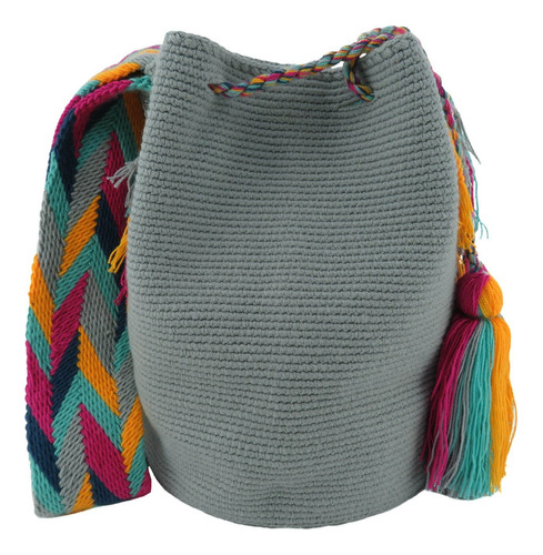 Mochila Wayuu Grande Lisa Unicolor  Original