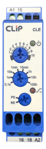 Relé Temporizador Cle 24-242v Retardo Pulso Energização Clip