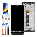 Pantalla Lcd Táctil Para Moto G20 Xt2128 Con Marco Original