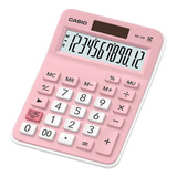 Calculadora De Mesa Casio Mx-12b 12 Dígitos Rosa Cor Rosa