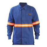 Camisa Uniforme Eletricista Nr10 Anti-chama Refletiva Risco2