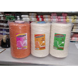 Kit C/ 3 Cones De 2kg Barbante Cru 6 Ou 8 Fios (total 6kg)