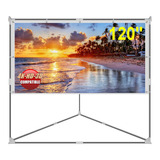 Pantalla Proyeccion Portatil Exterior Interior 120'' Hd 16:9