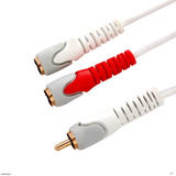 Cable Rca Divisor Y Griega 1m Marca Master Punta Dorada