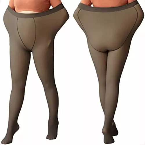 Meia Calça Térmica Plus Size G1 A G4 Translúcida Peluciada