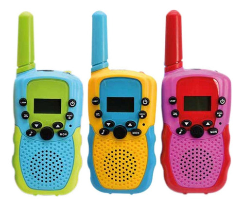 Pack 3 Radios Walkie Talkie Para Niños De Colores