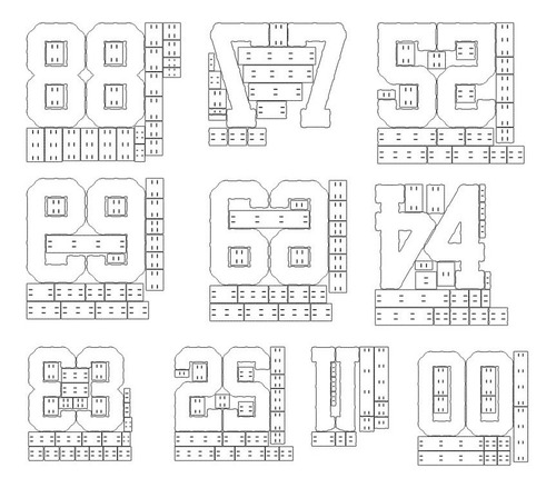 Pacote Vetores Numeros Caixa Aspire Artcan Cnc Mdf