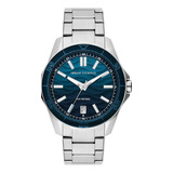 Reloj Hombre Ax Spencer De Acero1 Color De La Correa Plateado