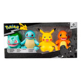 Set De 4 Figuras De Pokemon Selec 10 Cm Pikachu 