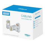 Pack 100 Fichas Conector Rj45 Dahua Cat6 Para Cables De Red