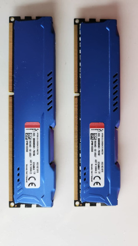 2 X Memoria Kingston Ddr3 8gb 1866mhz Hyperx Fury Blue