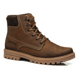 Bota Pegada Masculina Couro Cano Curto Social Casual