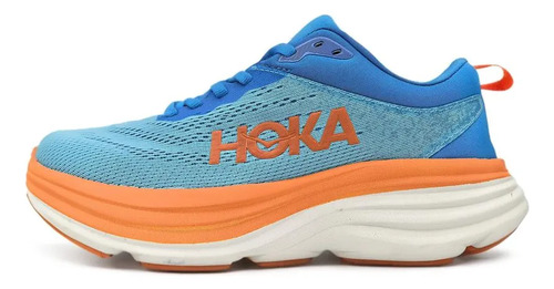 Tenis Hoka Bondi 8 Zapatillas Para Correr Versátiles Cómodas Modernas Flexibles Duraderas Azul
