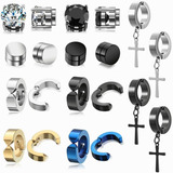 20 Pzs Piercing Falsos Aretes Acero Inoxidable Para Hombre