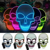 Máscara Luz Led Con 3 Modos La Purga Halloween Decoración