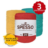 Barbante Spesso Euroroma 24 Fios 1kg - 3 Und Escolha Sua Cor