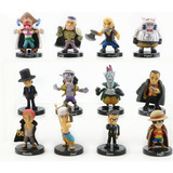 12 Figuras One Piece Set Luffy Shanks Anime Coleccionables