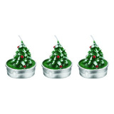 Kit 6 Velas Natalina Pinheiro Decoração De Natal