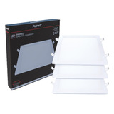 Kit 3 Painel Led 24w Quadrado Embutir 6500k 30x30 Avant