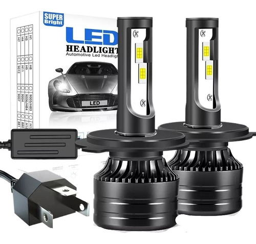 Kit De Faros Led H4 9003 De Haz Alto Y Bajo Canbus Csp