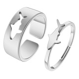 2 Anillos Ajustables Marinos A Juego Para Mujeres Parejas Jo