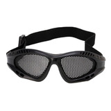 Óculos Preto De Proteção Airsoft Tela Metal Tático Exército
