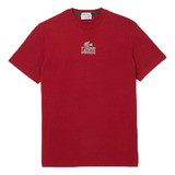 Playera Lacoste Regular Fit Neck Croc Graphic Ora Th1147-51