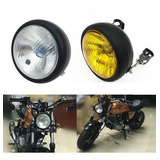 Faro Principal Retro Café Racer Vintage Ybases Vidrio Metal