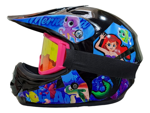 Casco Niños Tipo Cross, Para Downhill, Bmx O Bicicross 