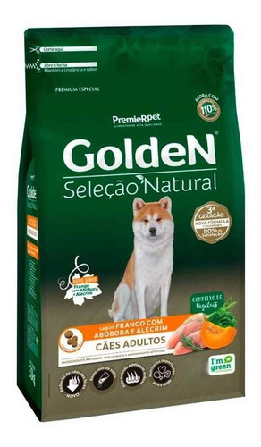 Ração Golden Para Cães Adultos Seleção Natural Abóbora 3kg