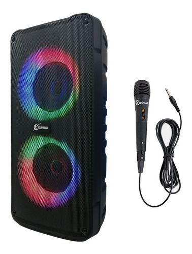 Parlante Bluetooth Xinua Karaoke Microfono Luces Rgb Tws Usb