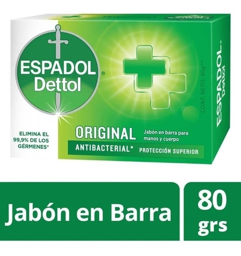 Jabon Espadol Dettol Original Pack Por 2 Unidades  80gr