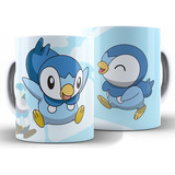 Caneca Piplup Pokémon Porcelana + Caixa Presente Promoção