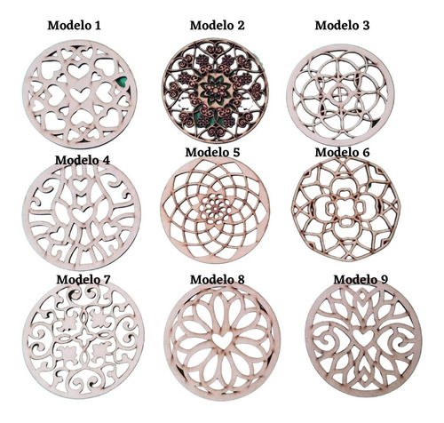 30 Mandalas De 10cm De Fibrofacil