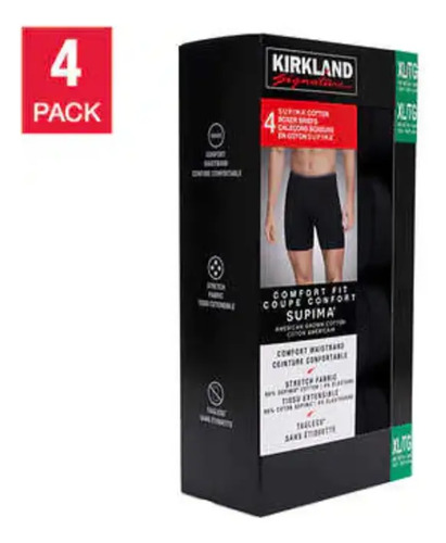 Boxer Kirkland 4 Pack Comfort Fit, Importado!