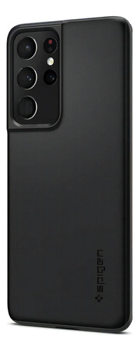 Funda Para Galaxy S21 Ultra Thin Fit Spigen Black Acs02346, Color Negro