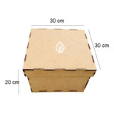 3 Cajas 30x30x20cm De Madera  Mdf  Regalo Fiesta 