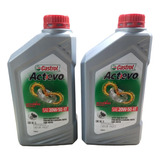 Aceite Castrol Actevo 4t 20w 50 Moto Semi Sintético Pack X2