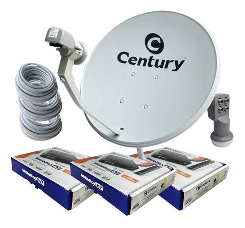 Kit Antena Parabolica Century 60cm Banda Ku C/3 Midiabox B5