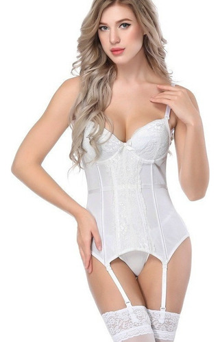 Faja De Lencería De Corsé Bustier Sexy For Mujer Con Liguer