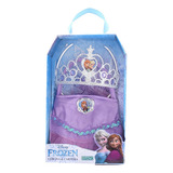 Set Frozen Corona Y Cartera Lila Original Ditoys