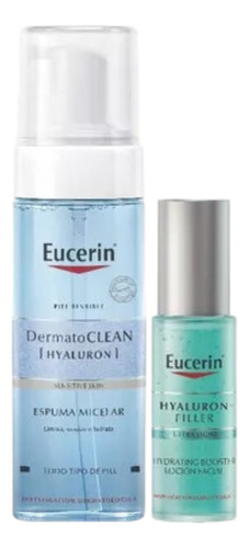Combo Eucerin Dermatoclean Espuma + Gel Hydrating Booster