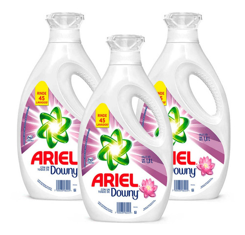 Pack 3 Unidades Detergente Líquido Ariel 1.8 Lts
