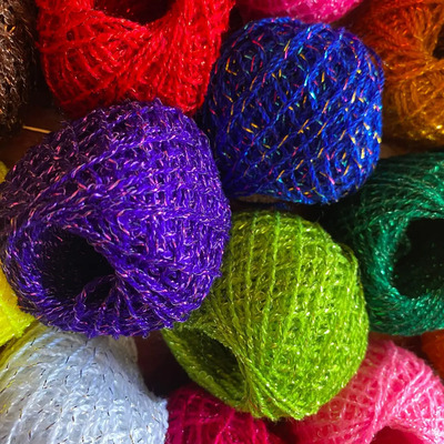 Hilo Cristal Metalico Colores Surtidos 20 Bolitas Surtido