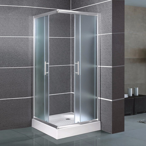 Cabina Ducha 80x80 Vidrio Esmerilado 6mm Sin Receptáculo Eb