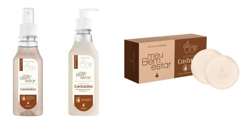 Kit Mães Castanha ( Body Splash + Hidratante + Sabonetes )