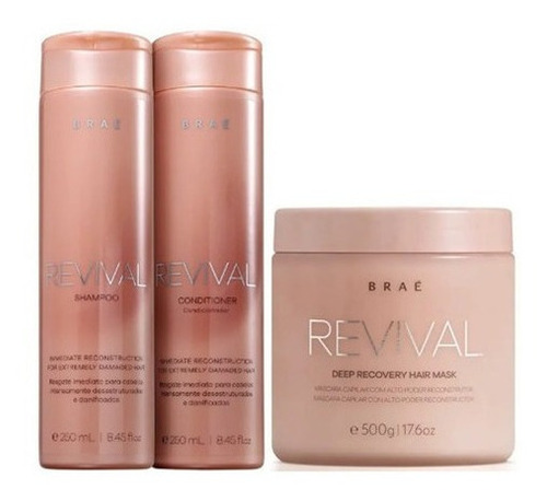 Kit Braé Revival Duo (2 Produtos) + Máscara 500g