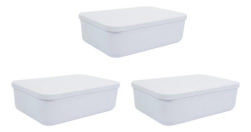 Set X3 Canastos Organizadores Multiuso Con Tapa Oferta